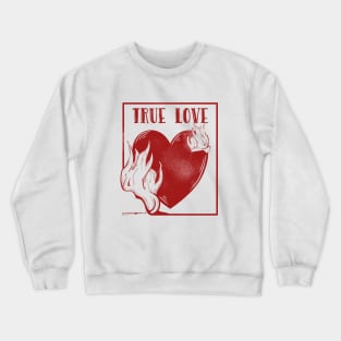 Burning valentines day card Crewneck Sweatshirt